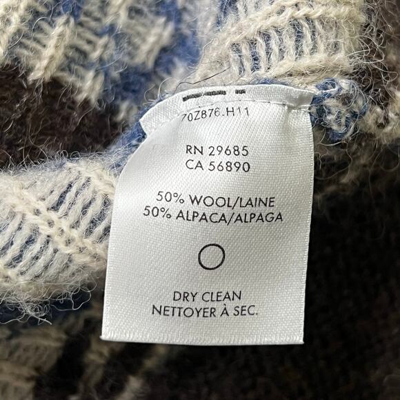 Pendleton Wool Alpaca Aztec Southwestern Zip Cardigan Sweater Brown Women’s L - Picture 5 of 12